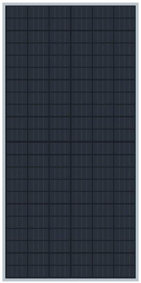Panel solar Singfo SF-630W, vista frontal
